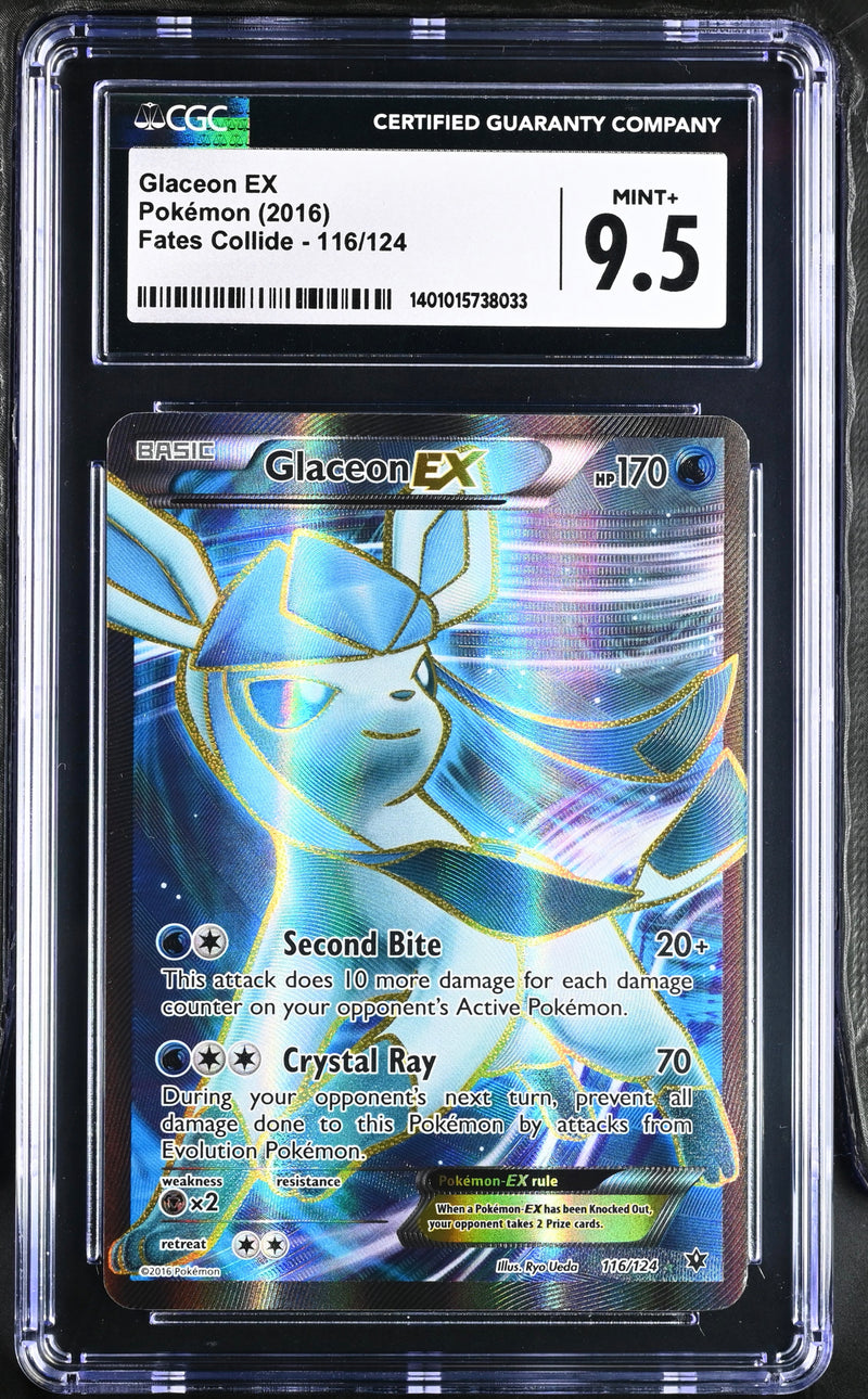 ***CGC9.5*** 2016 POKEMON XY FATES COLLIDE GLACEON EX 116/124