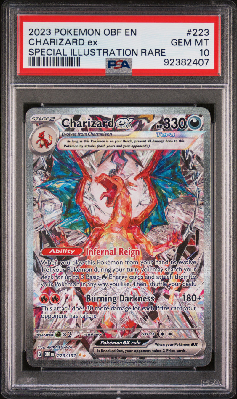 ***PSA10*** 2022 POKEMON SV3 OBSIDIAN FLAME CHARIZARD EX 223/197